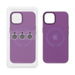 قاب سیلیکونی اورجینال MagSafe آیفون 13 و آیفون 14 با محافظ لنز رینگی MPS – مشکی | خرید کاور پک‌دار