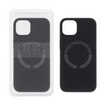 قاب سیلیکونی اورجینال MagSafe آیفون 13 و آیفون 14 با محافظ لنز رینگی MPS – مشکی | خرید کاور پک‌دار