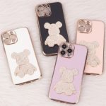 قاب گوشی موبایل خرسی نگین‌دار اپل iPhone 13 Pro Max