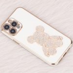 قاب گوشی موبایل خرسی نگین‌دار اپل iPhone 13 Pro Max