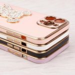 قاب گوشی موبایل خرسی نگین‌دار اپل iPhone 13 Pro Max