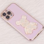 قاب گوشی موبایل خرسی نگین‌دار اپل iPhone 13 Pro Max