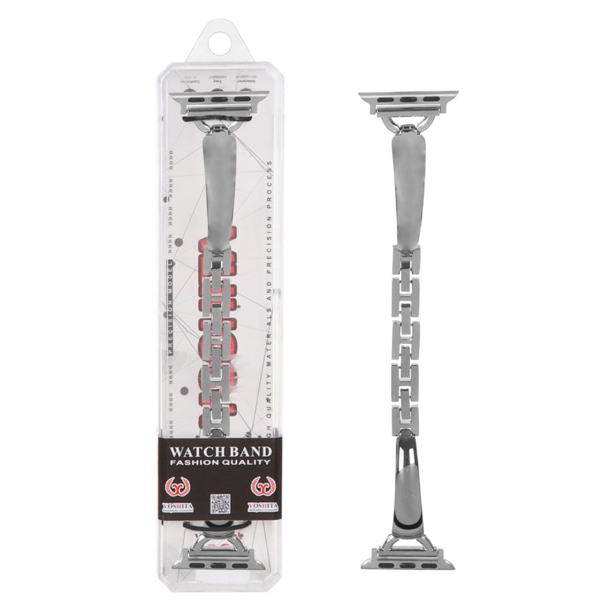 بند اپل واچ اورجینال Yoshita فلزی طرح H سایز 38/40/41 میلیمتری