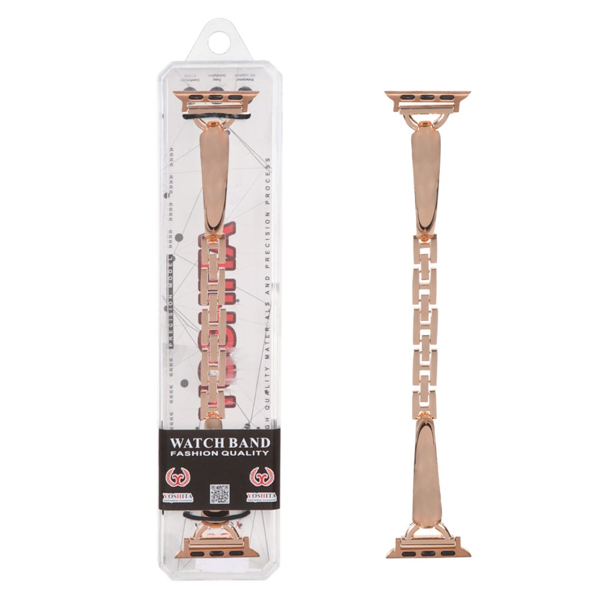 بند اپل واچ اورجینال Yoshita فلزی طرح H سایز 38/40/41 میلیمتری