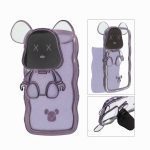 قاب Kaws استندشو با کاور اکلیلی Apple iPhone 14 Pro - بنفش