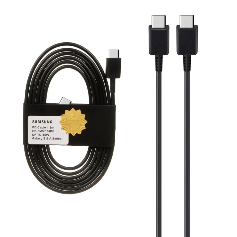 کابل شارژ سامسونگ 45 وات Type-C به Type-C طول 1.8 متر