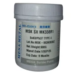 خرید خمیر قلع MESA MSK SX MK3338R1 Sn63/Pb37 Type 4 وزن 500 گرم | مناسب لحیم‌کاری دقیق SMD
