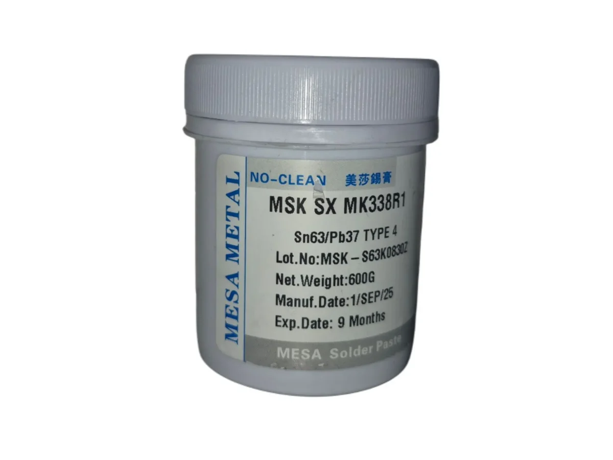 خرید خمیر قلع MESA MSK SX MK3338R1 Sn63/Pb37 Type 4 وزن 500 گرم | مناسب لحیم‌کاری دقیق SMD