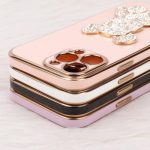 قاب گوشی موبایل خرسی نگین‌دار اپل iPhone 13 Pro Max