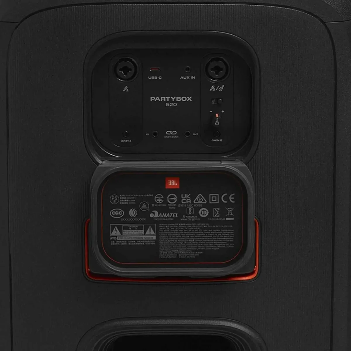 اسپیکر بی‌سیم JBL PartyBox 520 مشکی – صدای قدرتمند، نورپردازی جذاب با گارانتی 18 ماهه