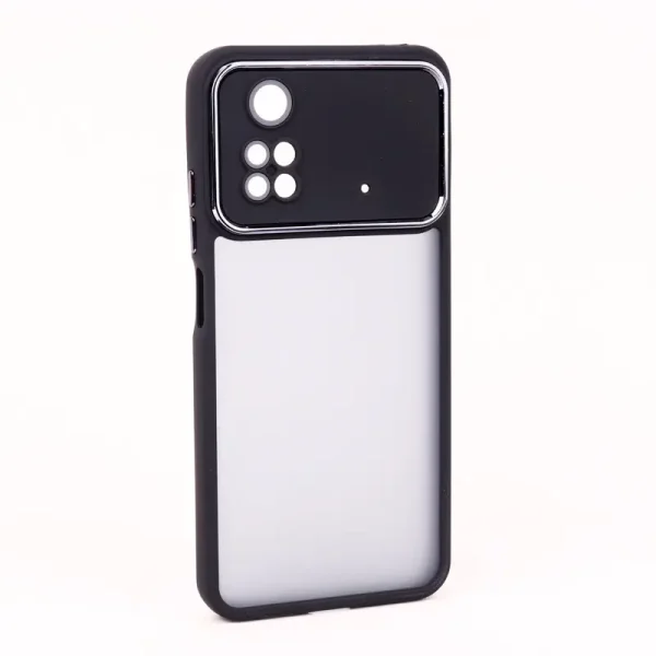 قاب پشت مات ژله ای مشکی شیائومی مدل POCO M4 Pro