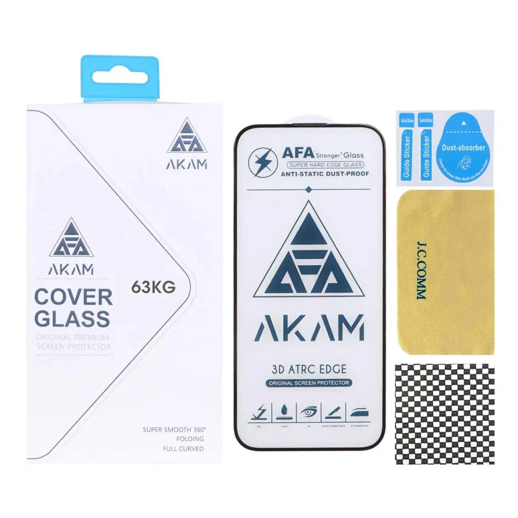 خرید و قیمت محافظ صفحه نمایش شیشه ای اورجینال Full Cover - AKAM مدل Apple iPhone 16 Pro Max