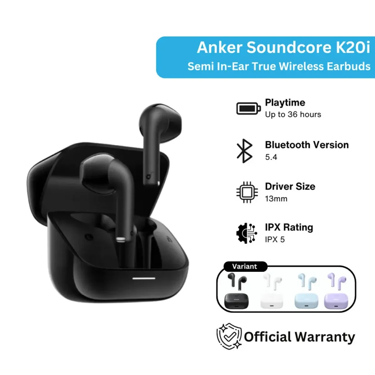 خرید و قیمت هدفون بی سیم انکر مدل Anker SoundCore K20i A3994
